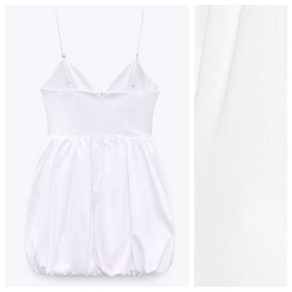 Zara Dresses Nwt Zara White Poplin Mini Dressjumpsuit Size L Poshmark
